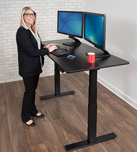 Luxor Furniture 60" Electric Standing Desk - Black Oak