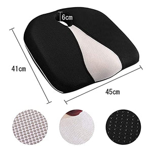 HHWKSJ Memory Foam Seat Cushion for Office Chair - Coccyx Pad for Back Pain Relief