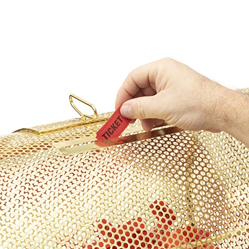 Large Brass Raffle Spinning Drum - 10000 Capacity Raffle Ticket Stubs or Bingo Balls - Small Business Supplies, Lottery, Fundraiser, Drawing Games