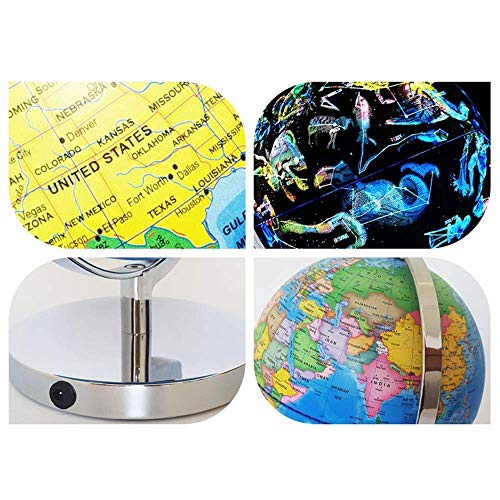 HXHBD Globes Light Up Globe for Kids & Adults Interactive Earth Globe Makes Great Educational Toys Office Supplies Teacher Desk Décor Globes of The World with Stand (Blue O/33