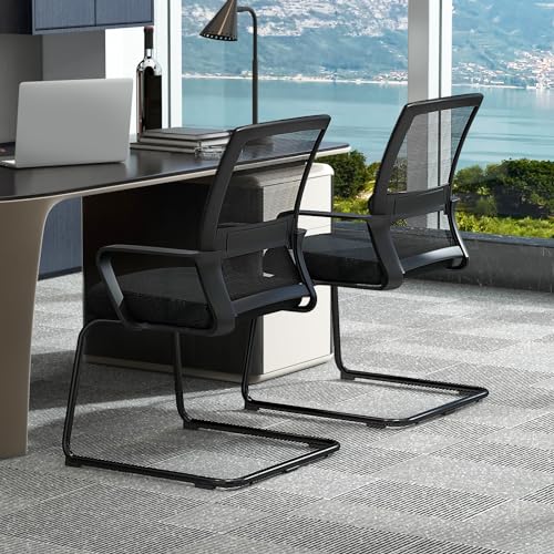 Giantex Office Guest Chair Set of 10 with Lumbar Support and Mesh Backrest