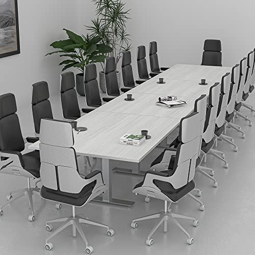 SKUTCHI DESIGNS INC. 18' Conference Room Table with Data and Power | Modular Rectangular | Harmony Series | Black Cypress