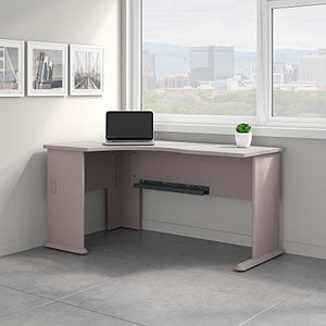 Bush Business Furniture Series A Left Corner Desk in Pewter and White Spectrum