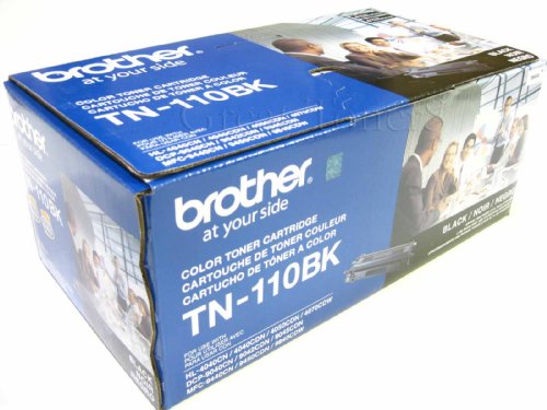 Original Brother TN-110BK, TN-110C, TN-110M, TN-110Y (TN110BK, TN110C, TN110M, TN110Y) 1500~2500 Yield Black, Cyan, Magenta, Yellow Toner Cartridge 4 Pack Set - Retail