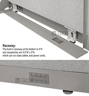 GOF Office Single Partition Custom Built Workstation Wall Office Divider (8, 48" w x 72" h)