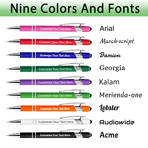 Up to 300 Pcs Custom Pens Bulk,Personalized Pens with Free Engraving,Customized Stylus Ballpoint Pens with Your Name,Text,Message for Business,Graduation,Anniversaries-Colorful Pens 156 Packs