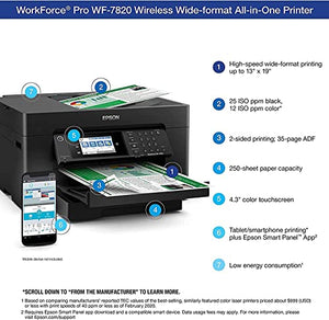 Epson Workforce Pro WF-7820 Wide-Format Color Inkjet Printer