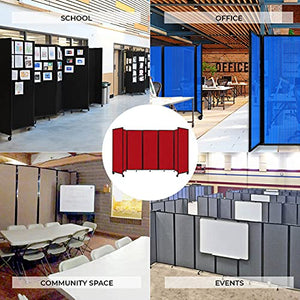 VERSARE Room Divider 360 Portable Wall Partition | Folding Panels | Large Freestanding Divider | Locking Wheels