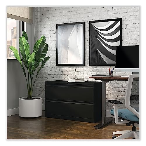 Alera 2-Drawer 42" W Lateral File Cabinet, Black, Legal (ALELF4229BL)