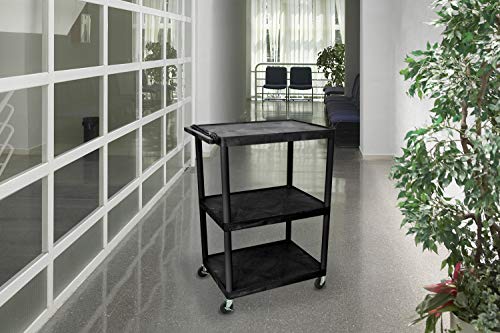Luxor 48" H AV Cart - Three Shelves Electric (LP48E-B)