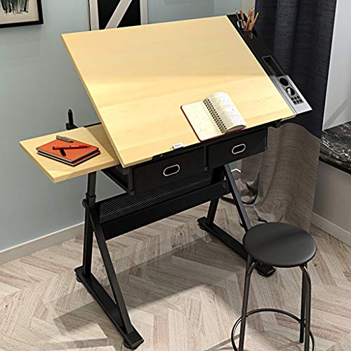 JDkilp Artist Table,with Adjustable Height for Art Design Drawing Writing Painting Crafting Drafting Work and Study