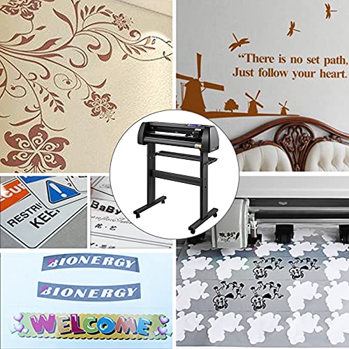 VEVOR Vinyl Cutter MachineU-Disk Offline, 720MM Vinyl Printer, 28 Inch Plotter Printer with Sturdy Floor Stand, Vinyl Cutting Machine Adjustable Force & Speed for Sign Making Plotter Cutter Machine