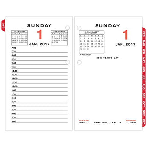 AT-A-GLANCE Daily Calendar 2017 Refill, 3-1/2 x 6", Desk Size (E017-50)