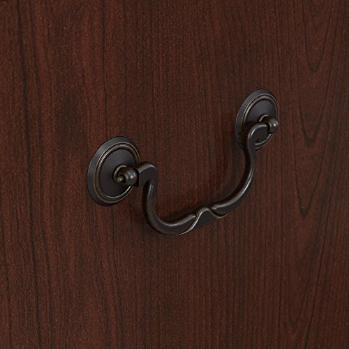 Bush Furniture Birmingham Lateral File Cabinet with Hutch in Harvest Cherry
