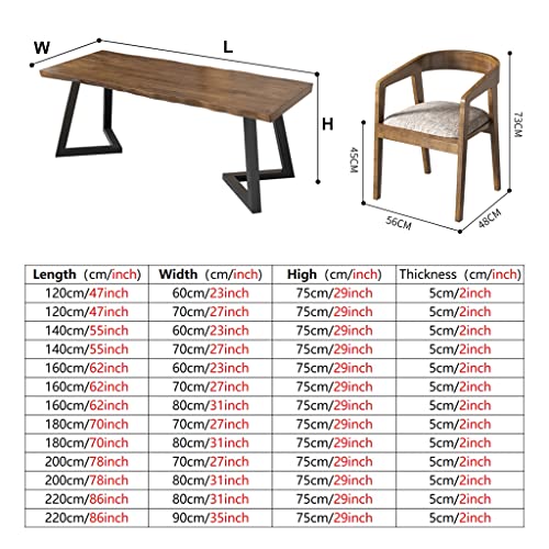 Computer Desk and Chair Set, Personal Workbench for Study/Office, Negotiation Meeting Table (200x80x75cm)