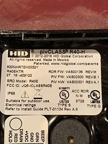 Generic HID pivCLASS R40-H Smart Card Reader - Wiegand - 920NHRNEK00032