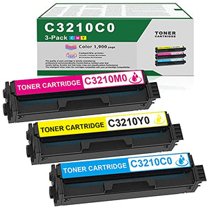 3 Pack (1 Cyan + 1 Magenta + 1 Yellow) Compatible C3210C0 C3210M0 C3210Y0 Toner Cartridge Replacement for Lexmark C3224dw C3326dw MC3224dwe MC3224adwe MC3326adwe Printer