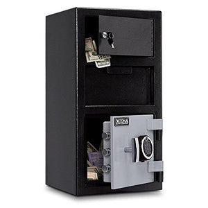 Mesa Safe MESA MFL2014E-OLK All Steel Depository Safe with Outer Locker, with Electronic Lock, 1.5-Cubic Foot, Black and Grey Black/Grey