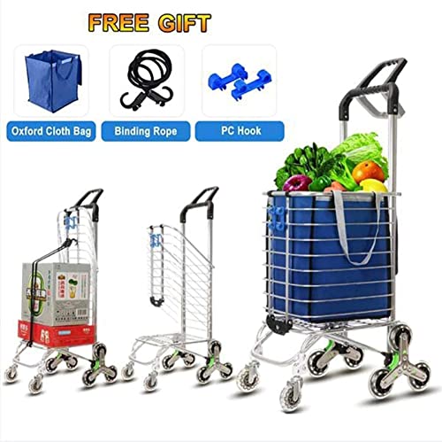 TOYOCC Folding Shopping Cart with Swivel Wheels and Removable Canvas Bag
