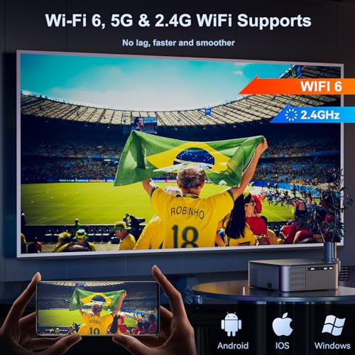 Topben Native 1080P Projector 21000LM WiFi 6 Bluetooth 5.2