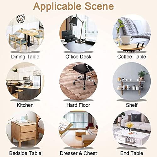 DOGOU Clear PVC Floor Mat - Vinyl Entrance Runner Rug Protector - Meeting Room Computer Chair Mats - Waterproof Carpet for Balcony (120x550cm/3.9x18ft)