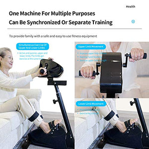 Konliking Electronic Physical Therapy Rehabilitation Bike for Senior Recumbent Indoor Pedal Exerciser Training Hand Arm Foot Leg Knee Passive Assist for the Handicap Disabled Stroke 180W Spasm Mode