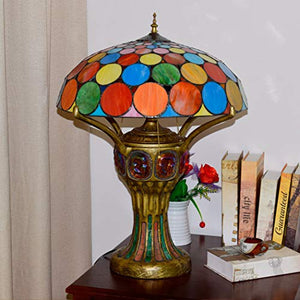 MaGiLL Tiffany Hand Painted Glass Desk Lamp