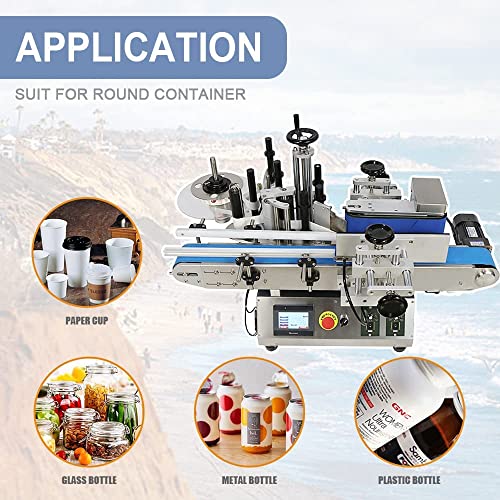 Generic Automatic Round Bottle Labeling Machine 110V 20-180mm Label Maker