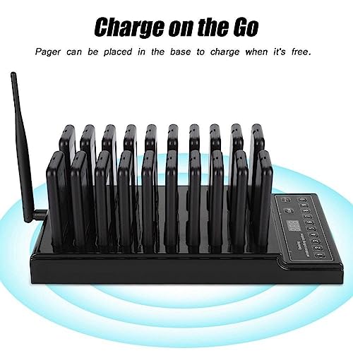 Luqeeg Restaurant Pager System with 20 Pagers - Wireless Guest Service Calling, Social Distancing Solution