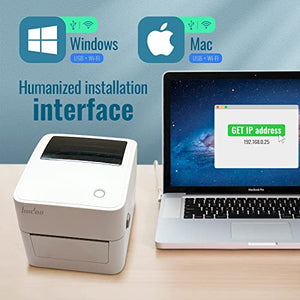 Hudoo 2054K II Generation Wireless/Wi-Fi and USB Shipping Label Printer, Compatible with Amazon, Ebay, FedEx, UPS, Shopify etc.