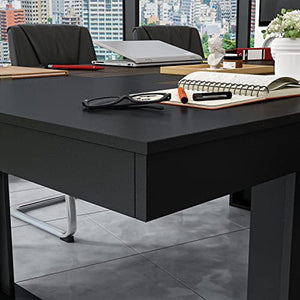 FAMAPY Modern Conference Table 7.2FT Rectangular for Office Meeting Room