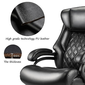 WILLMITA Big and Tall Office Chair 500lbs with Air Lumbar Support - Black