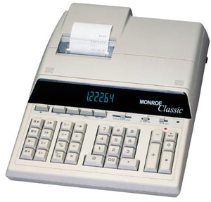 Monroe ULTIMATE Desktop 12 Digits Print/Display Calculator, IKT, Black