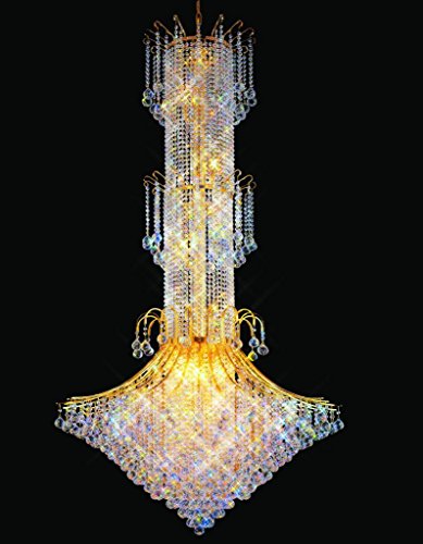 Artistry Lighting Toureg Collection 1802-4472 Silvertone/Goldtone Steel and Crystal 20-Light Chandelier - Chrome Gold, Chrome