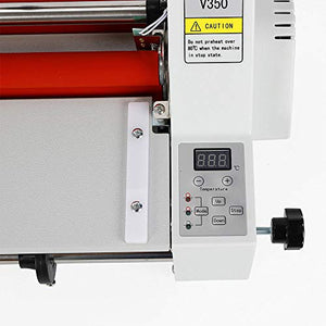 WANLECY V350 350mm Hot Cold Roll Laminator, Digital Display Single and Dual Sided Thermal Laminating Machine