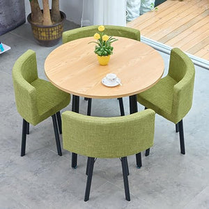 BYJSJY Round Dining Table Set with 4 Chairs and Coffee Table - 80cm, Color A1