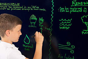 Boogie Board Blackboard 55” Large Conference Room Whiteboard Alternative with Instant Erase - Black