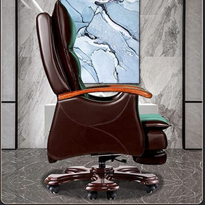 CBLdF Boss Chair Leather Managerial Executive Chairs with Footrest, Adjustable Liftable Swivel Office Chairs