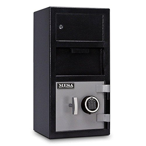 Mesa Safe MESA MFL2014E-OLK All Steel Depository Safe with Outer Locker, with Electronic Lock, 1.5-Cubic Foot, Black and Grey Black/Grey
