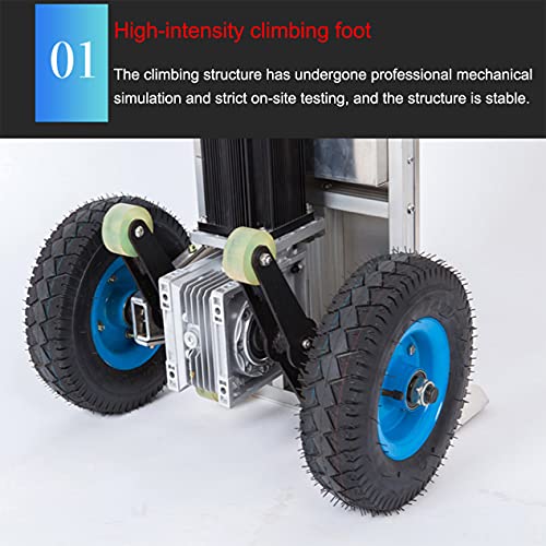 FAXIOAWA Electric Stair Climbing Cart - 240Kg Capacity - Aluminum Alloy - 800W Brushless DC Motor & Power Battery