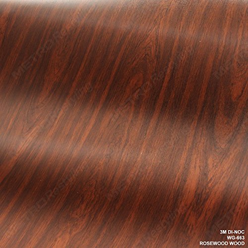3M DI-NOC WG-663 Rosewood Woodgrain 4ft x 75ft (300 Sq/ft) Vinyl Film Series