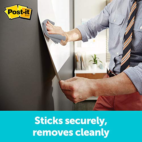 Post-it Dry Erase Whiteboard Film Surface for Walls, Doors, Tables, Chalkboards, Whiteboards, and More, Removable, Stain-Proof, Easy Installation, 8 ft x 4 ft Roll (DEF8X4), Model Number: DEF8x4