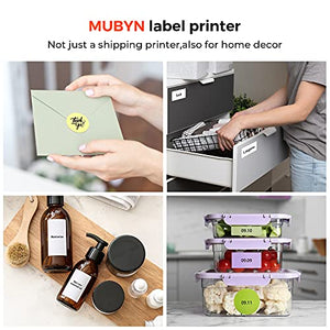 MUNBYN Shipping Label Printer 4x6 Label Printer for Shipping Packages, MUNBYN Thermal Direct Shipping Label (Pack of 500 4x6 Fan-Fold Labels), 11lb Digital Shipping Scale