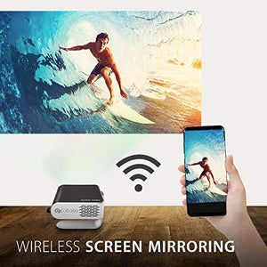 ViewSonic M1+ Portable Smart Wi-Fi Projector with Dual Harman Kardon Bluetooth Speakers HDMI USB Type C and Built-in Battery