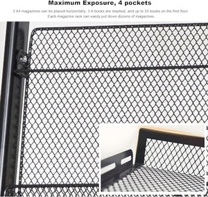 WEBERT Floor-Standing Magazine Rack Metal Brochure Display Stand