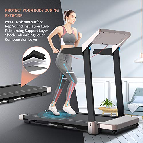 RegeMoudal Foldable Treadmills for Home, 3.25HP Portable Compact Treadmill, Under Desk Electric Treadmill Workout Running Machine, Walking/Jogging/Running Machine for Home, Office, Gym, Cardio
