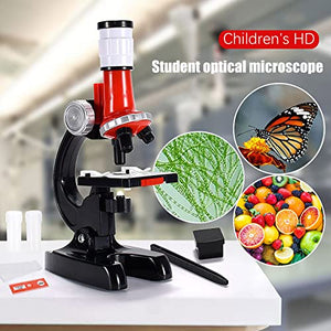 Beginner Microscope Kit - High-definition 1200 Times Children's Microscope Toy - Children's Biological Scientific Experiment Tool - Educational Gifts for Student Boy Girl - Interest Training Toy (C)