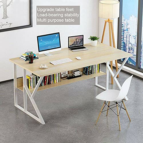 ADHW Computer Desk Workstation Home Office Student Dorm Laptop Study Table w/Shelf