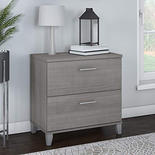 Bush Furniture Somerset 2-Drawer Lateral File Cabinet, Letter/Legal, Platinum Gray 30-Inch (WC81280)