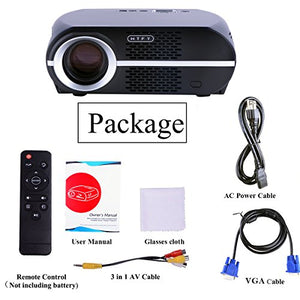 GP100 Video Projector,MTFY 3500 Lumens Portable LCD 1080P HD LED Projector,Home Theater Projector for Movie,TV,Photos,Games,DVD,PC,Laptop Support HDMI,USB,VGA,AV